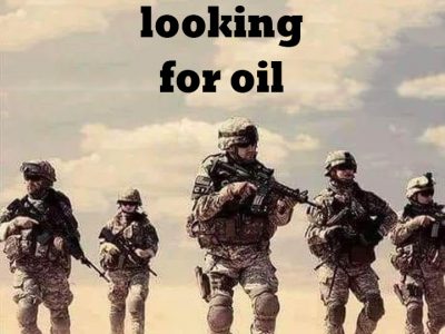 American geologists looking for oil