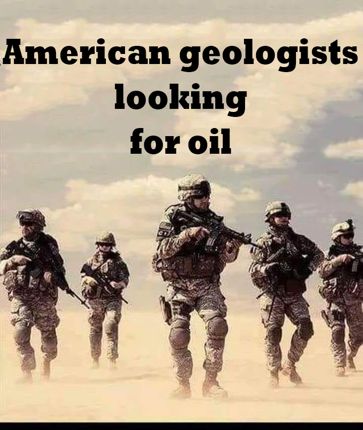 American geologists looking for oil 