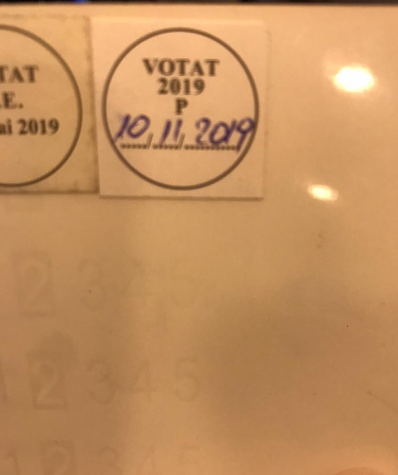 Votat. Romania – Alegeri prezidentiale 10 noiembrie 2019